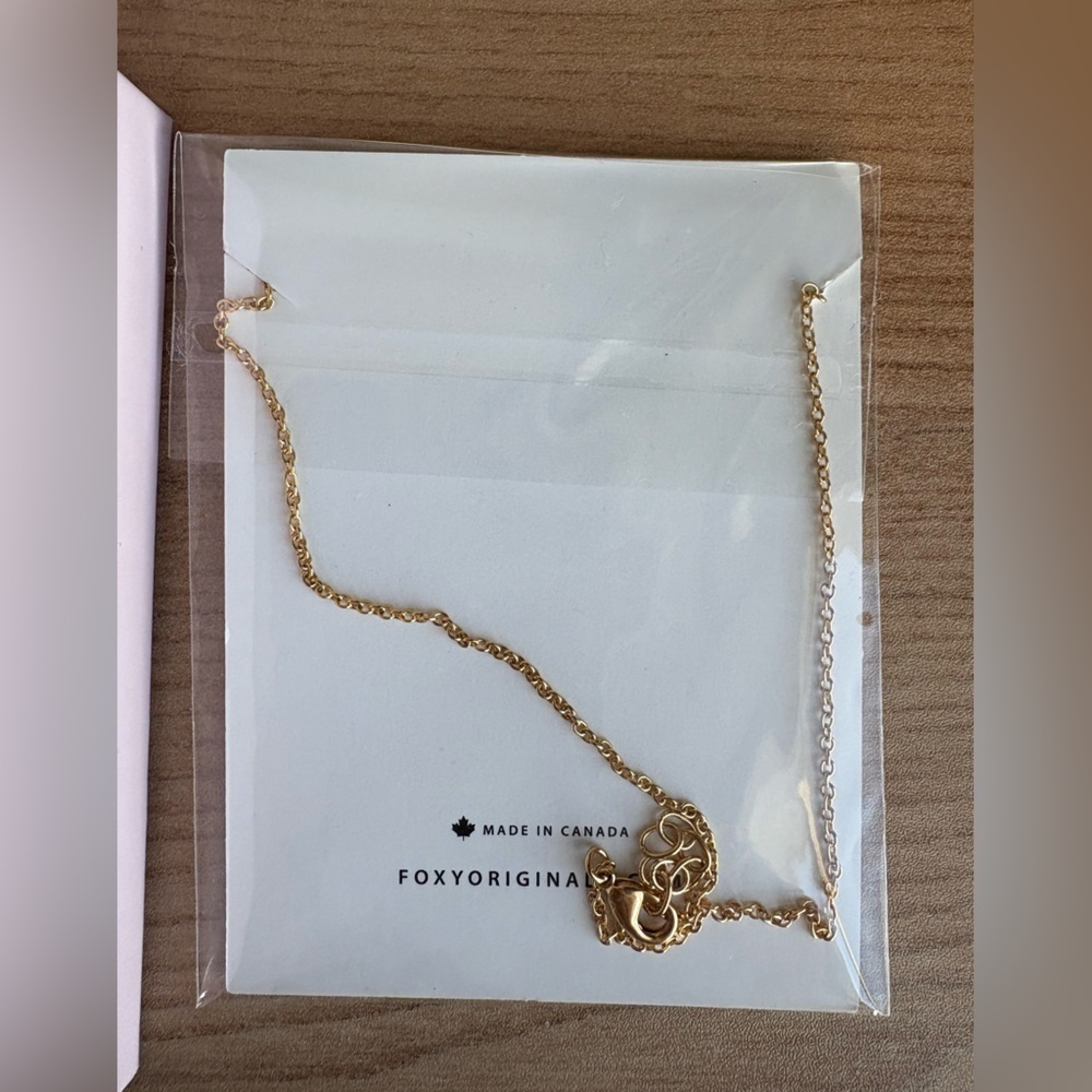 Teacher Gift Necklace Gold Bar “Live Love Teach” Foxy Originals 14K Plated NWT - Picture 8 of 8